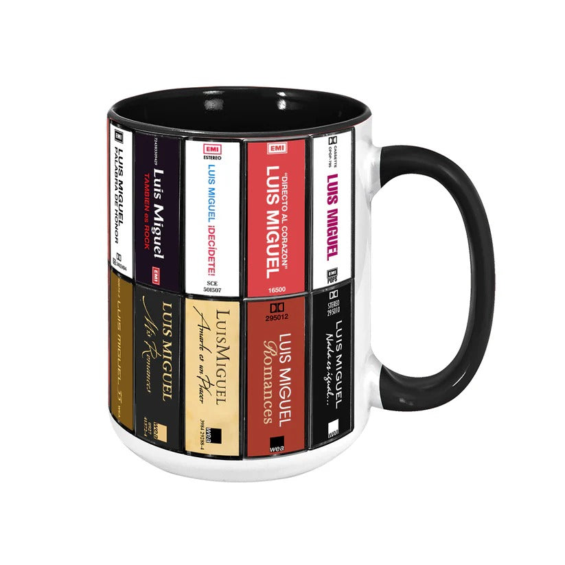 Luis Miguel Albums Cassette Collection Retro Accent Mug