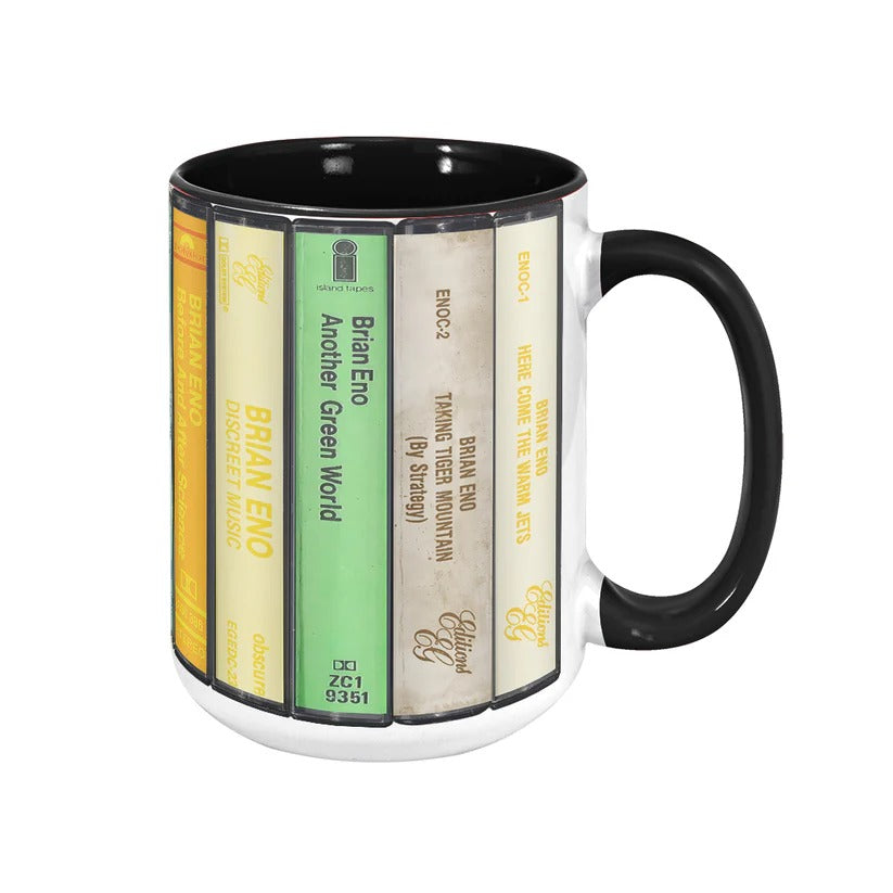 Brian Eno Albums Cassette Retro Collection Accent Mug