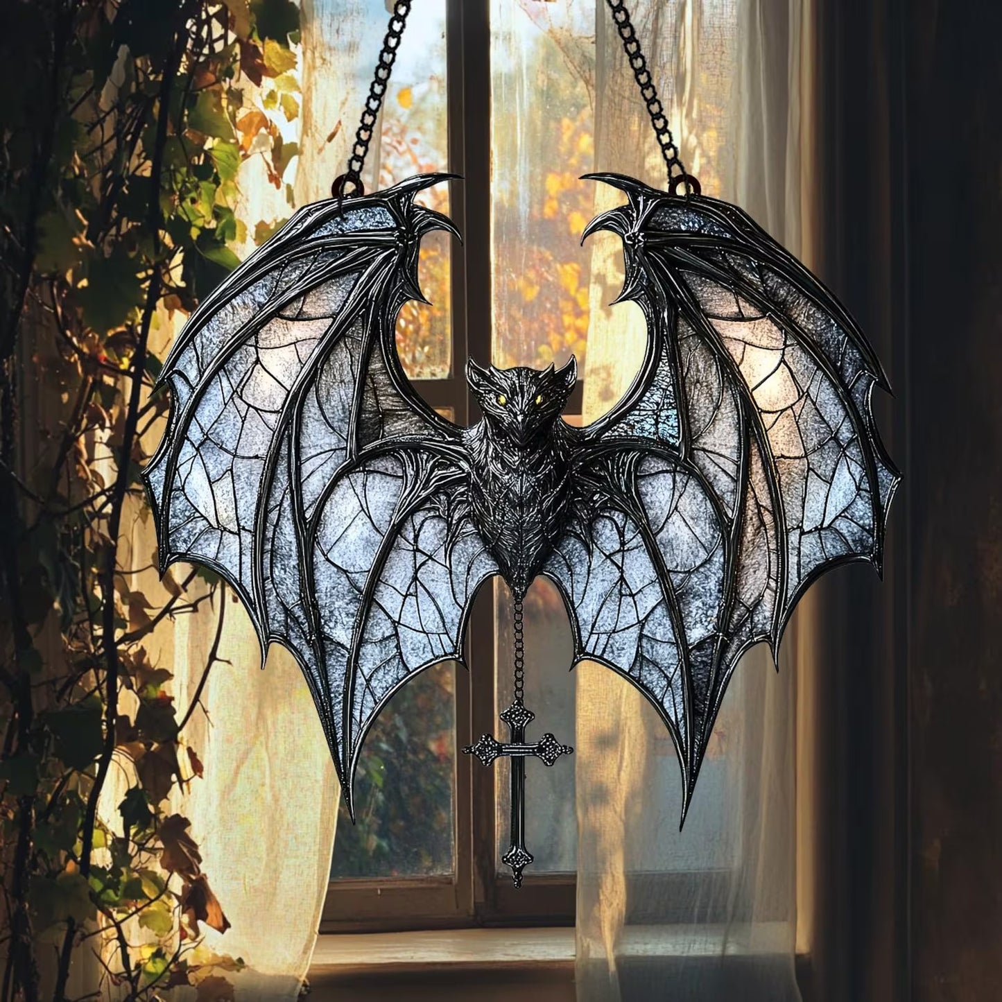 Gothic Bat Acrylic Window Suncatcher