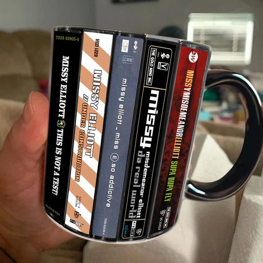 Missy Elliott Albums Cassette Collection Retro Accent Mug