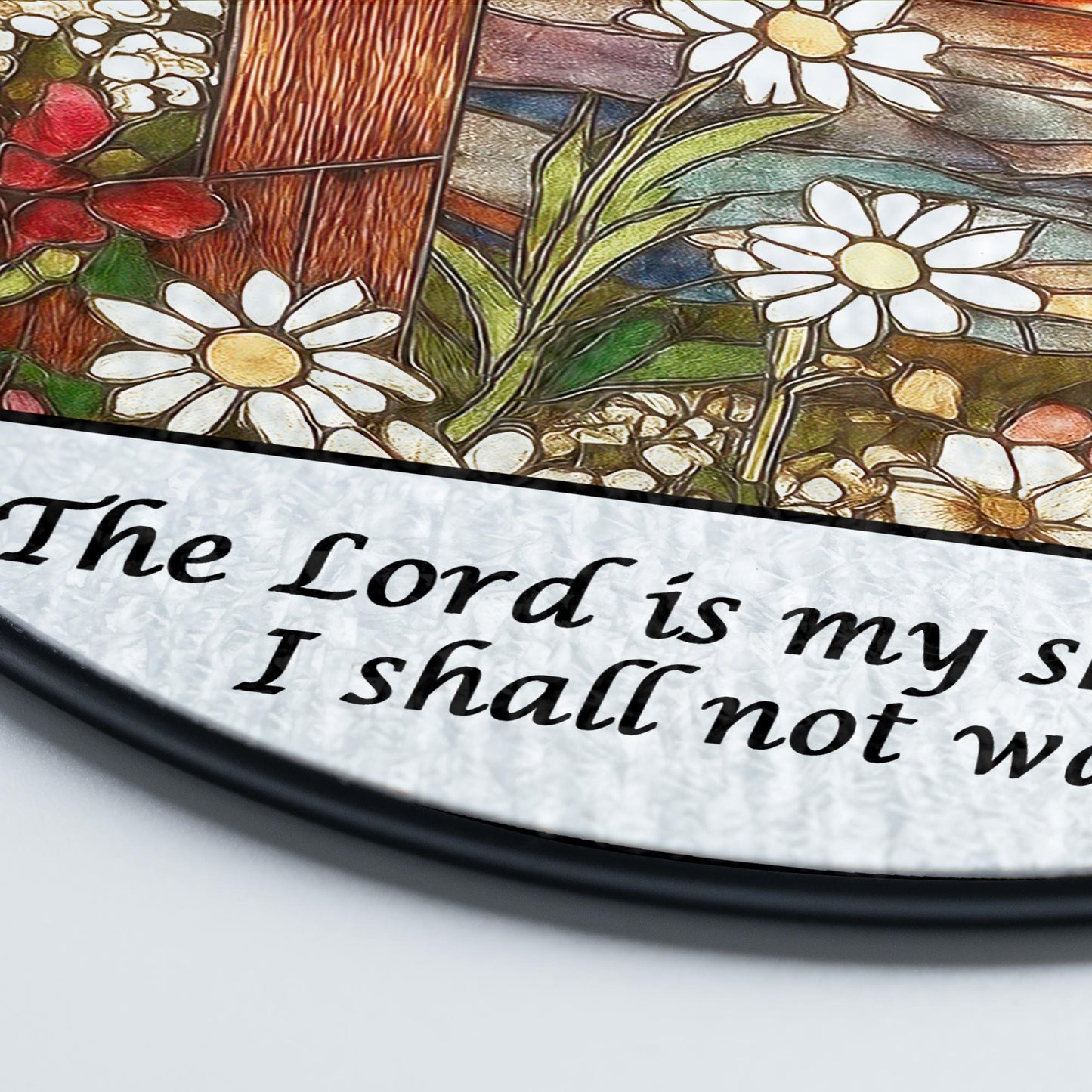 Christian Cross Suncatcher, Christian Stained Glass