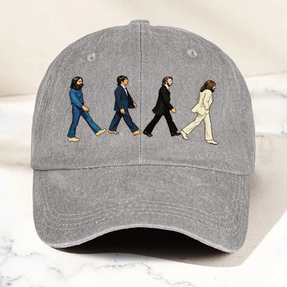 Abbey Road Denim Dad Cap - Retro Vintage Dad Cap Gift For Dad