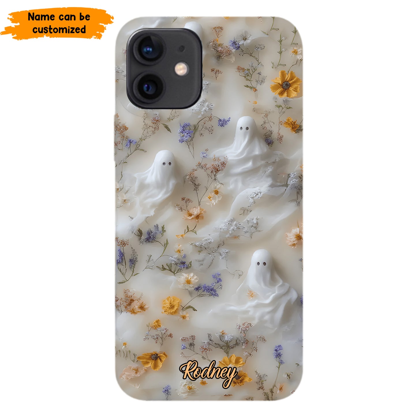 Ghost & Flowers  – Personalized Phone Case