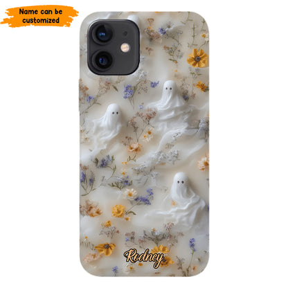Ghost & Flowers  – Personalized Phone Case