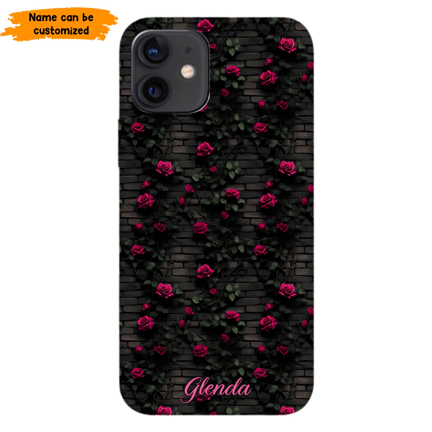 Midnight Rose - Personalized Flower Phone Case