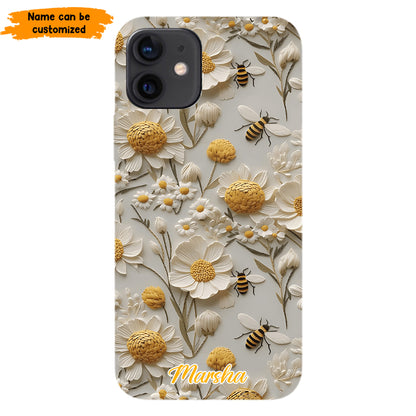 Bee Floral – Personalized Phone Case