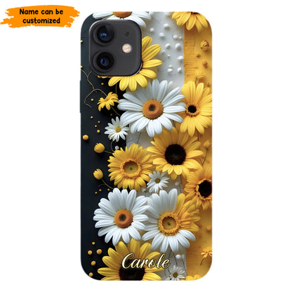 Personalized Sunflower & Daisy Phone Case