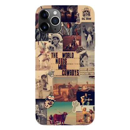 Rodeo Roots Collage – Vintage Cowboy Phone Case