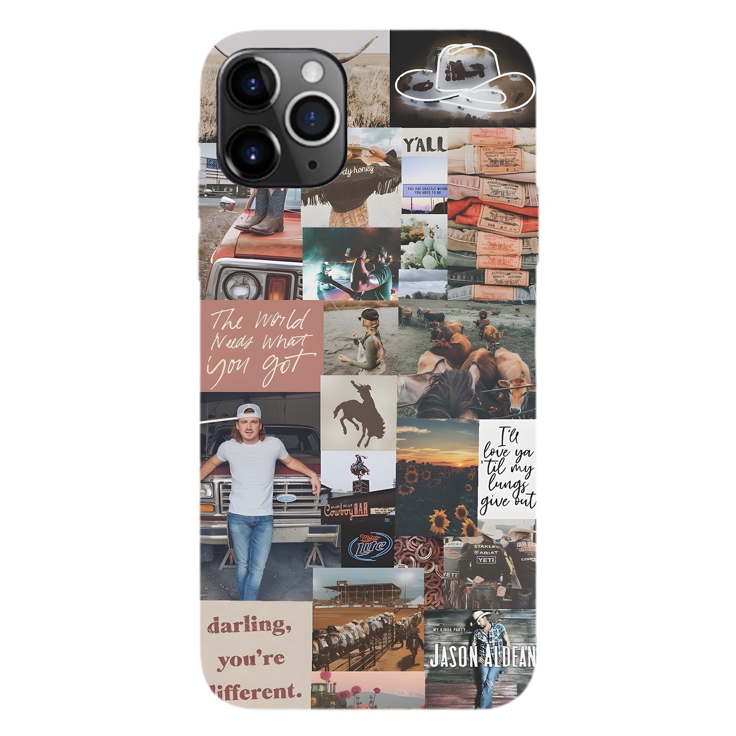 Country Soul Collage – Western Charm Phone Case