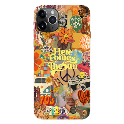 Here Comes the Sun – 70s Hippie Vibe Phone Case
