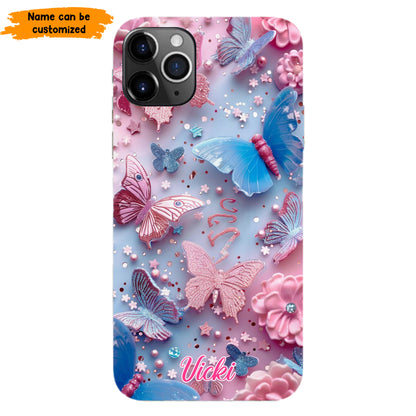 Colorful Butterfly - Personalized Phone Case
