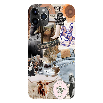 Cowboy Way Collage – Western Rodeo Vibes Phone Case