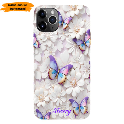 Personalized Beautiful Floral Butterfly Phone Case
