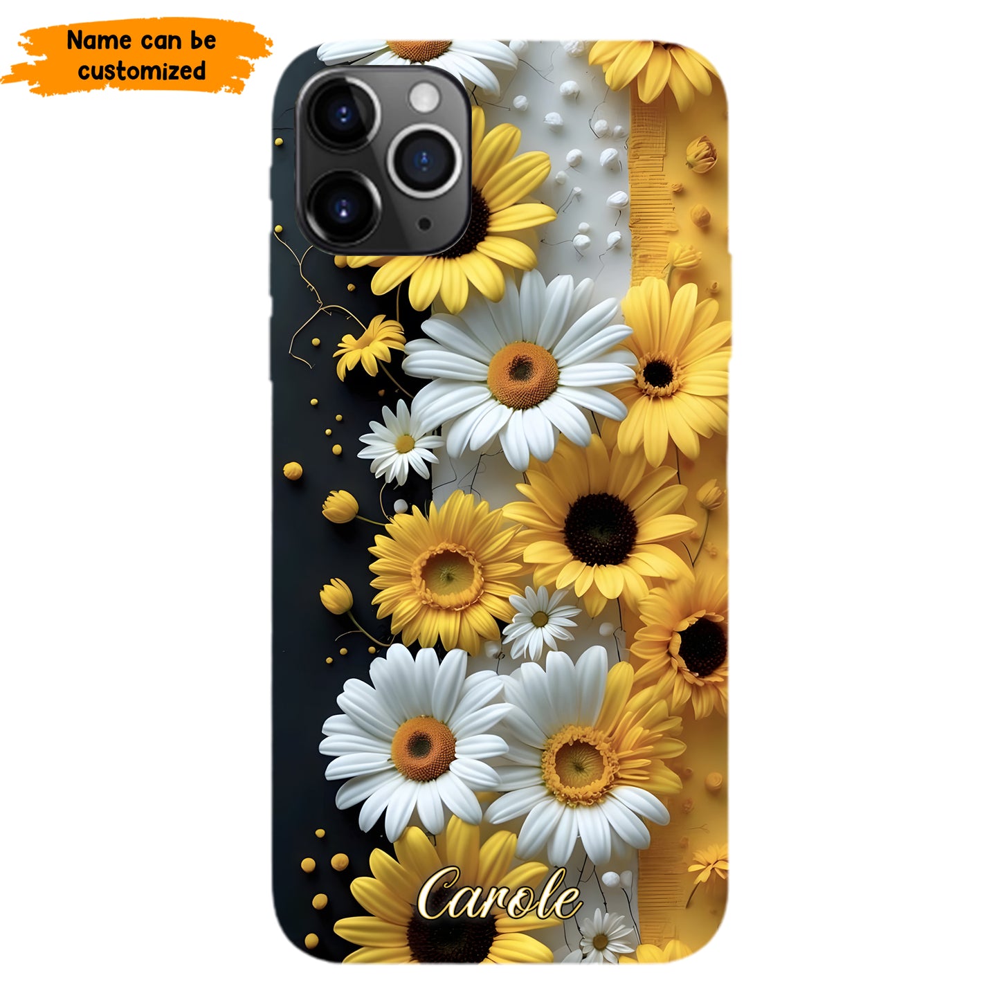 Personalized Sunflower & Daisy Phone Case