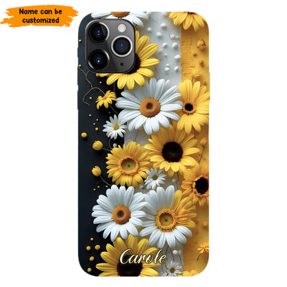Personalized Sunflower & Daisy Phone Case