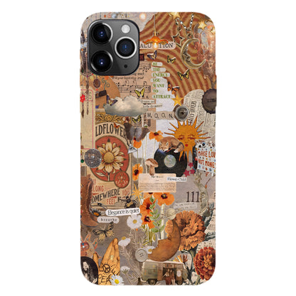 Boho Collage Phone Case – Flower Child Energy