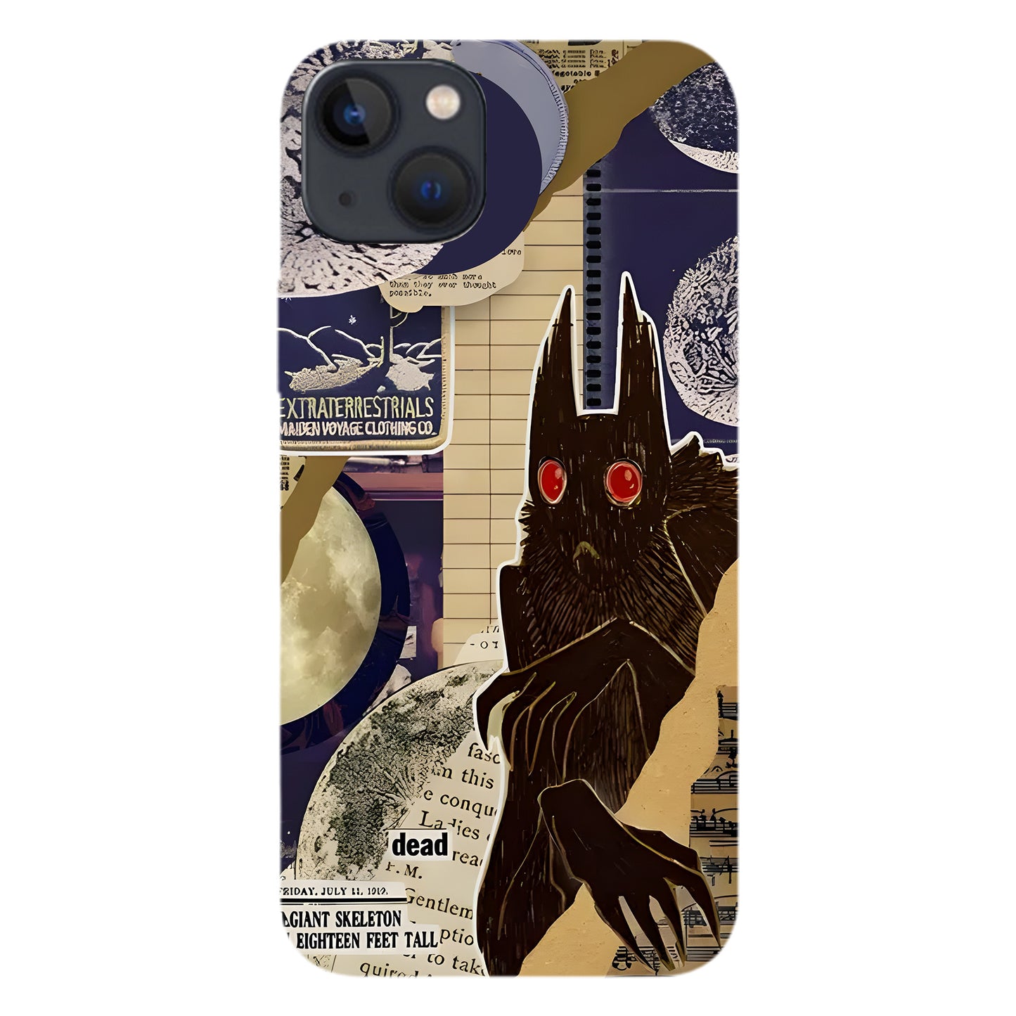 Cryptid Files Phone Case – Mothman Evidence Collage