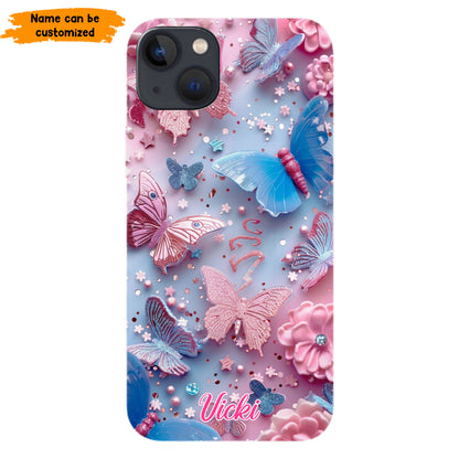 Colorful Butterfly - Personalized Phone Case