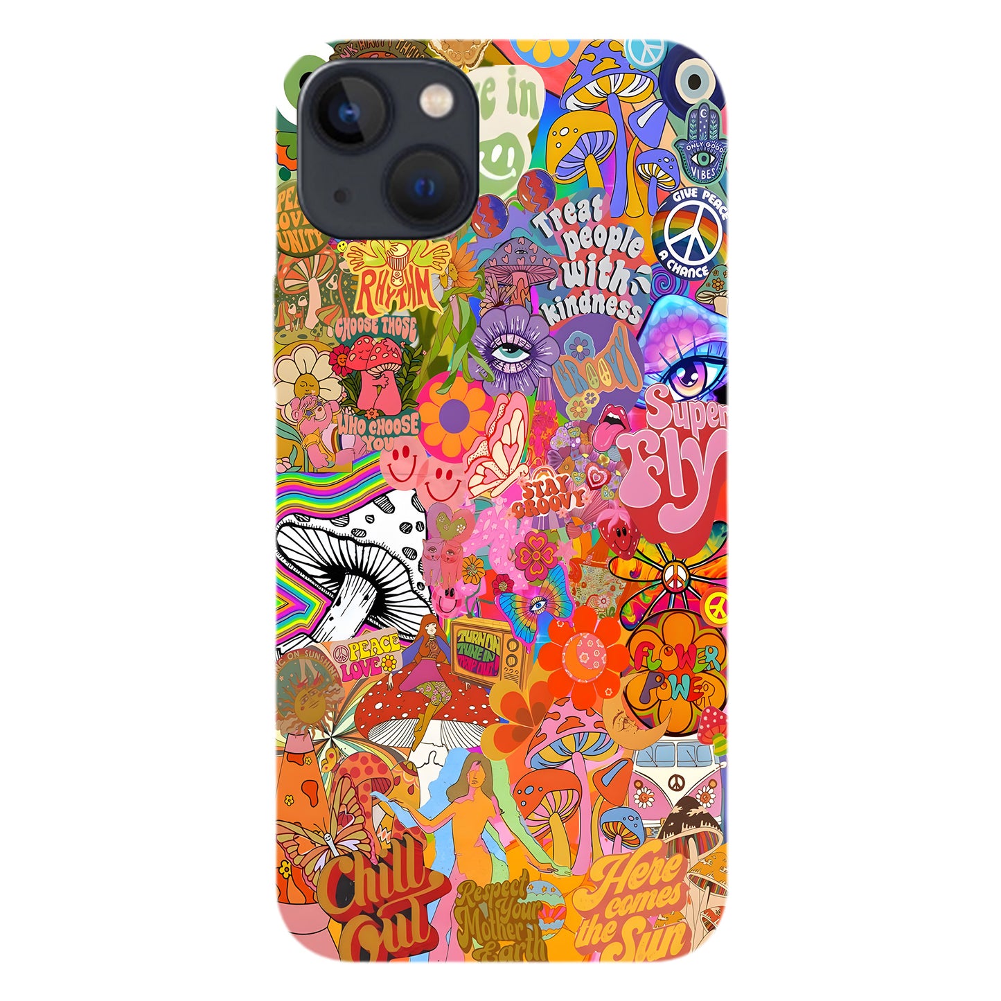 Psychedelic Vibes – 70s Hippie Art Phone Case