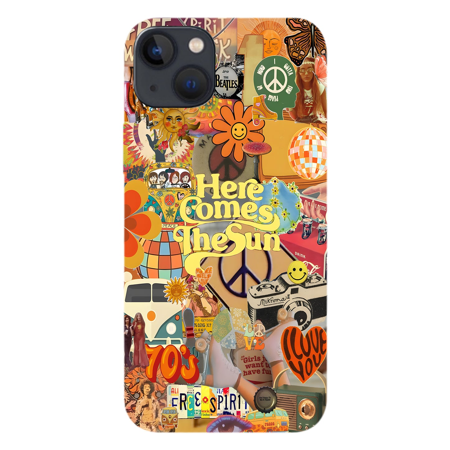 Here Comes the Sun – 70s Hippie Vibe Phone Case