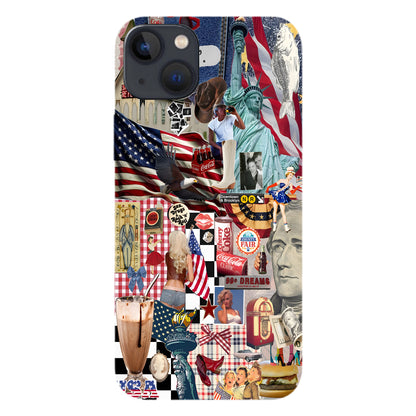 American Dream Collage – Retro Patriotic Phone Case