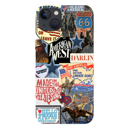 American West Collage – Cowboy Spirit Phone Case