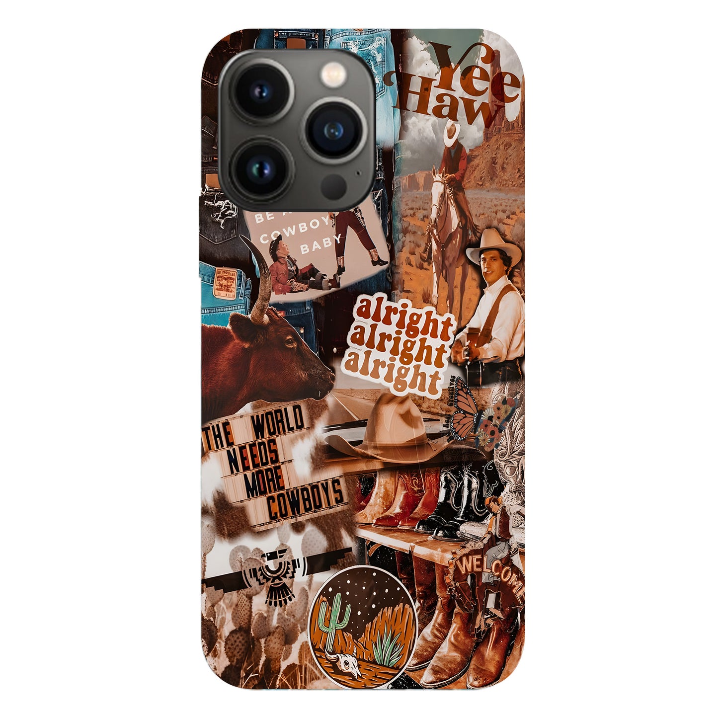 Desert Rodeo Collage – Western Grit Phone Case