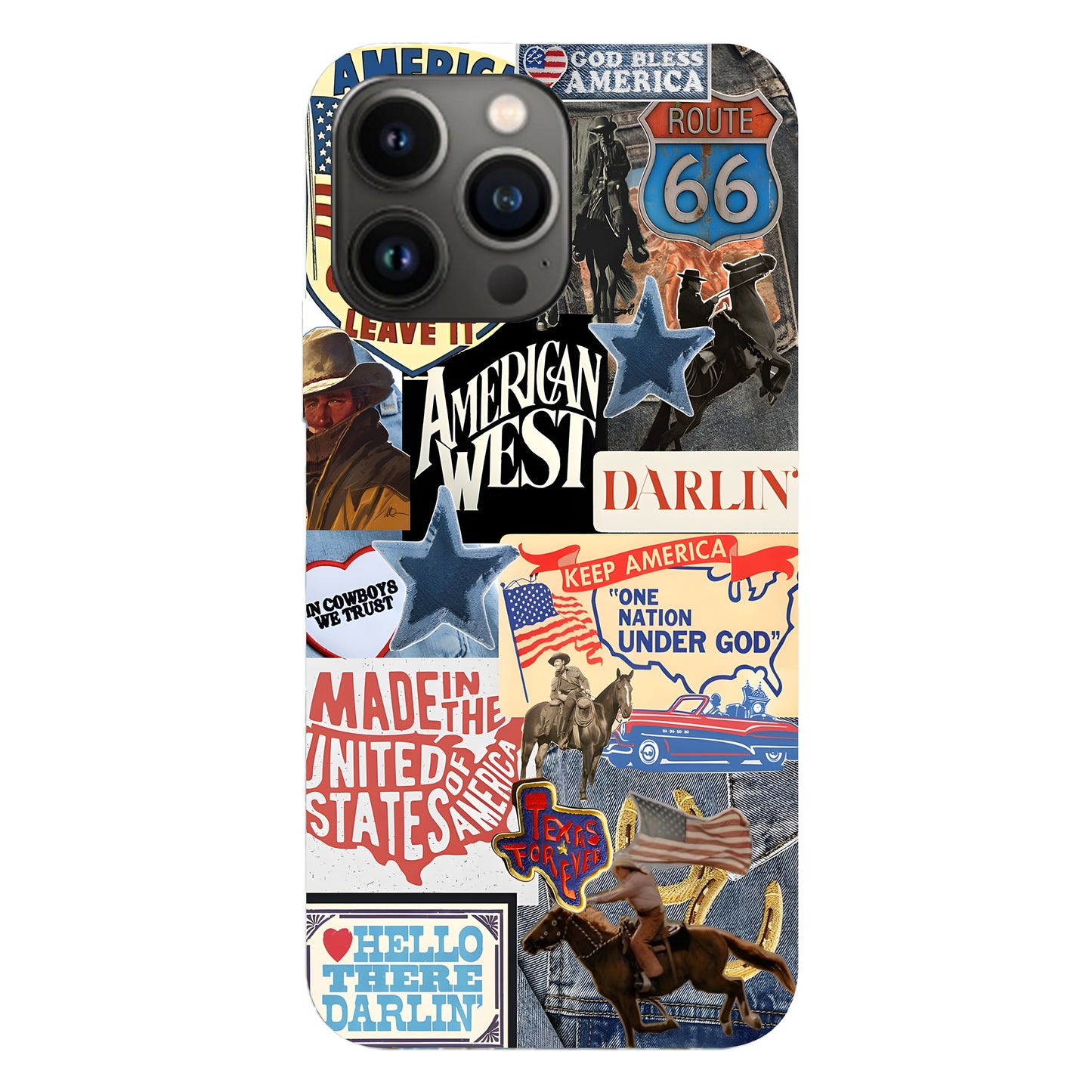 American West Collage – Cowboy Spirit Phone Case