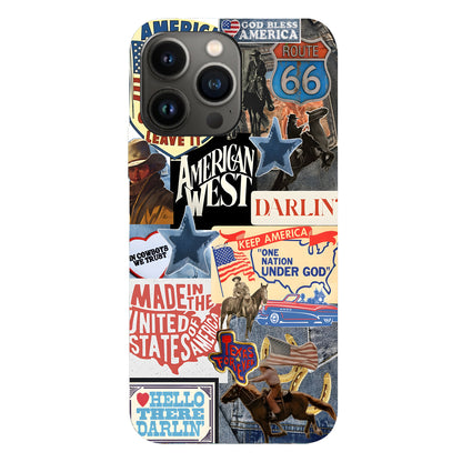 American West Collage – Cowboy Spirit Phone Case