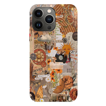Boho Collage Phone Case – Flower Child Energy