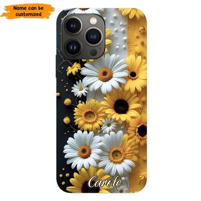 Personalized Sunflower & Daisy Phone Case