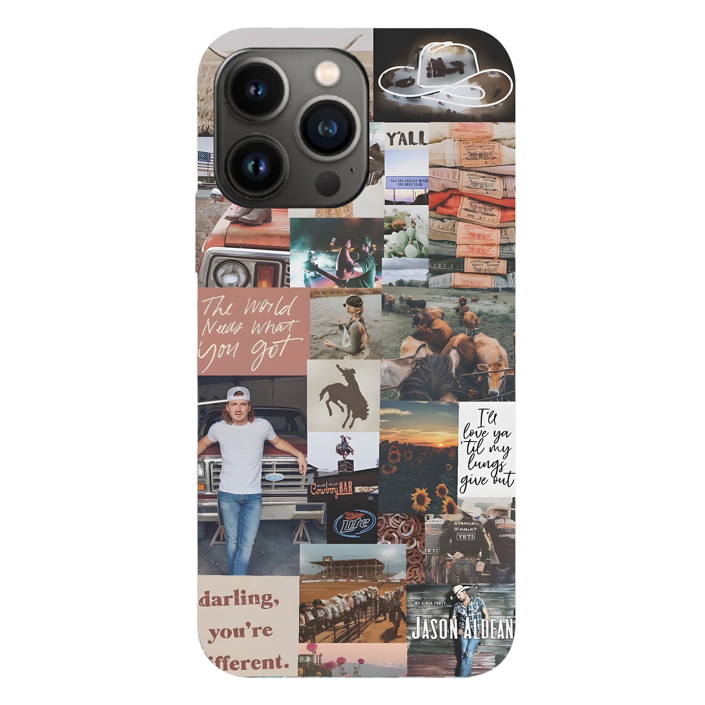 Country Soul Collage – Western Charm Phone Case