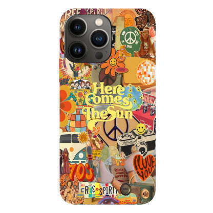 Here Comes the Sun – 70s Hippie Vibe Phone Case
