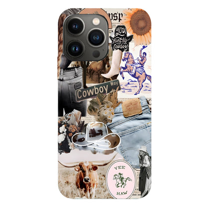 Cowboy Way Collage – Western Rodeo Vibes Phone Case