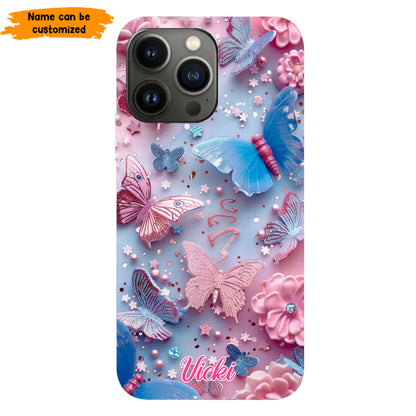 Colorful Butterfly - Personalized Phone Case