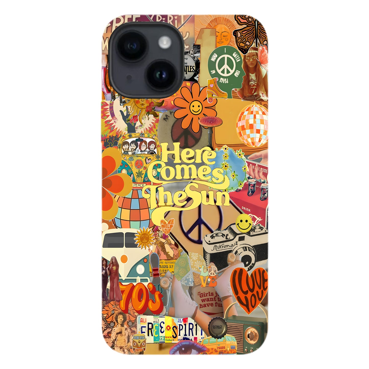 Here Comes the Sun – 70s Hippie Vibe Phone Case
