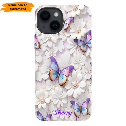 Personalized Beautiful Floral Butterfly Phone Case