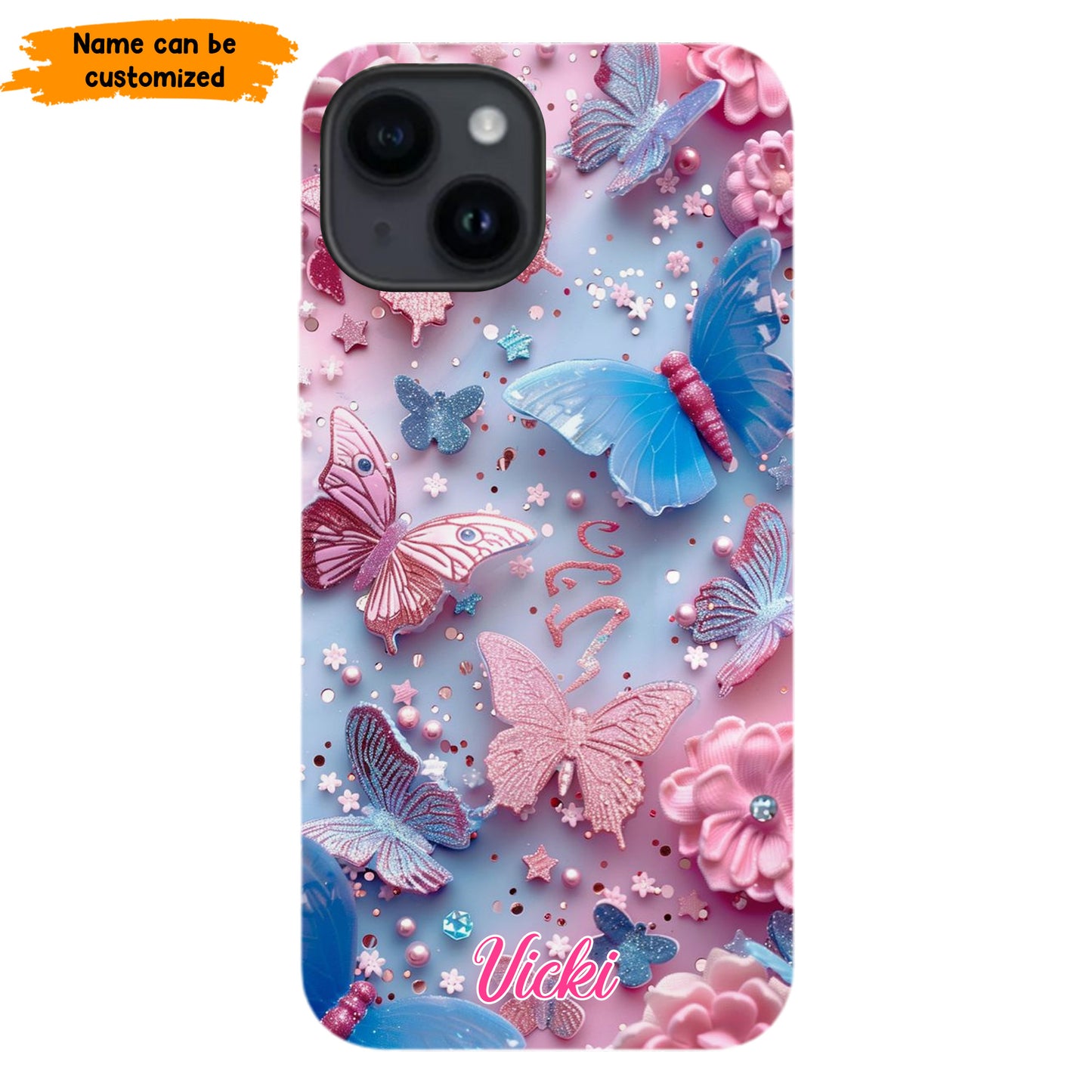 Colorful Butterfly - Personalized Phone Case