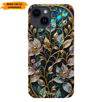 Waxflower & Celestial Quartz  – Personalized Phone Case