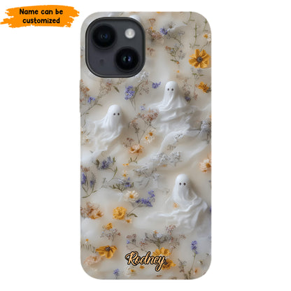 Ghost & Flowers  – Personalized Phone Case