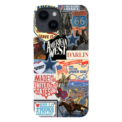 American West Collage – Cowboy Spirit Phone Case