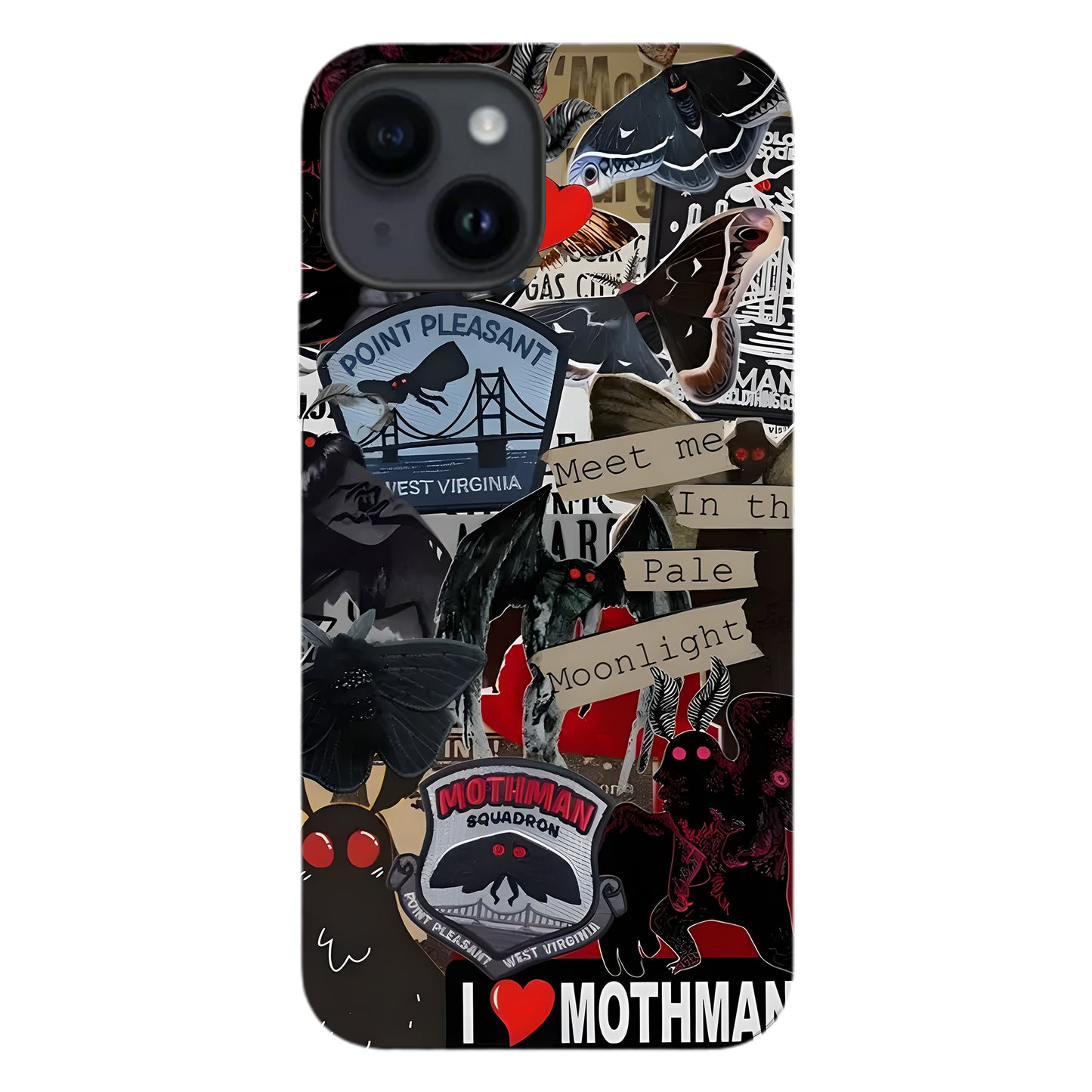 Meet Me in the Pale Moonlight - Mothman Phone Case