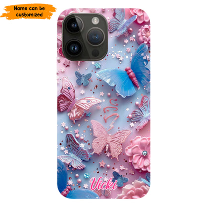 Colorful Butterfly - Personalized Phone Case