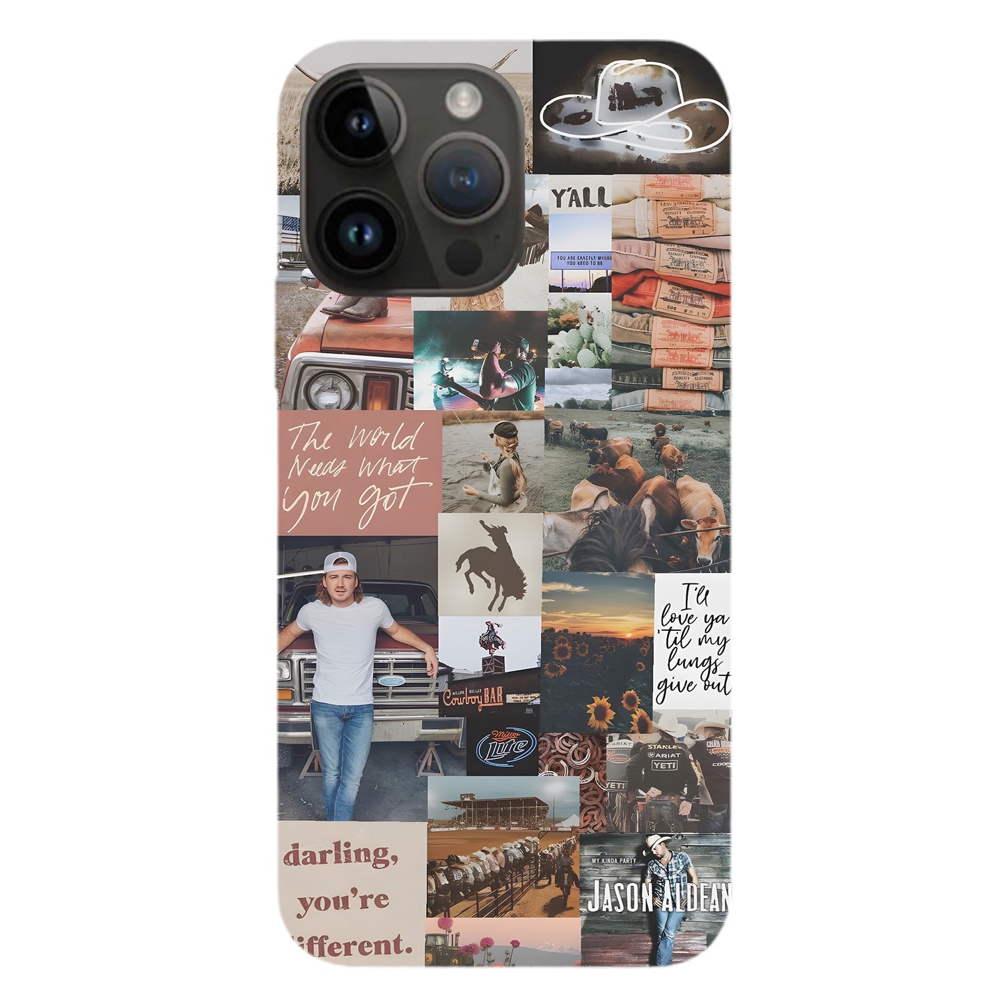 Country Soul Collage – Western Charm Phone Case