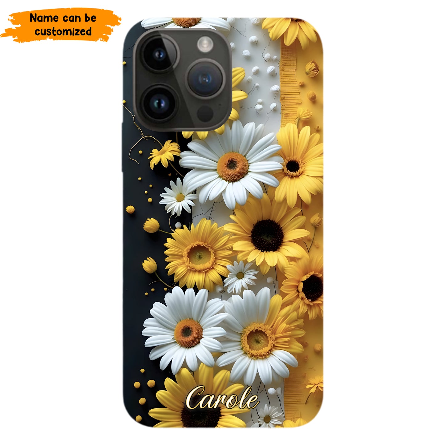Personalized Sunflower & Daisy Phone Case