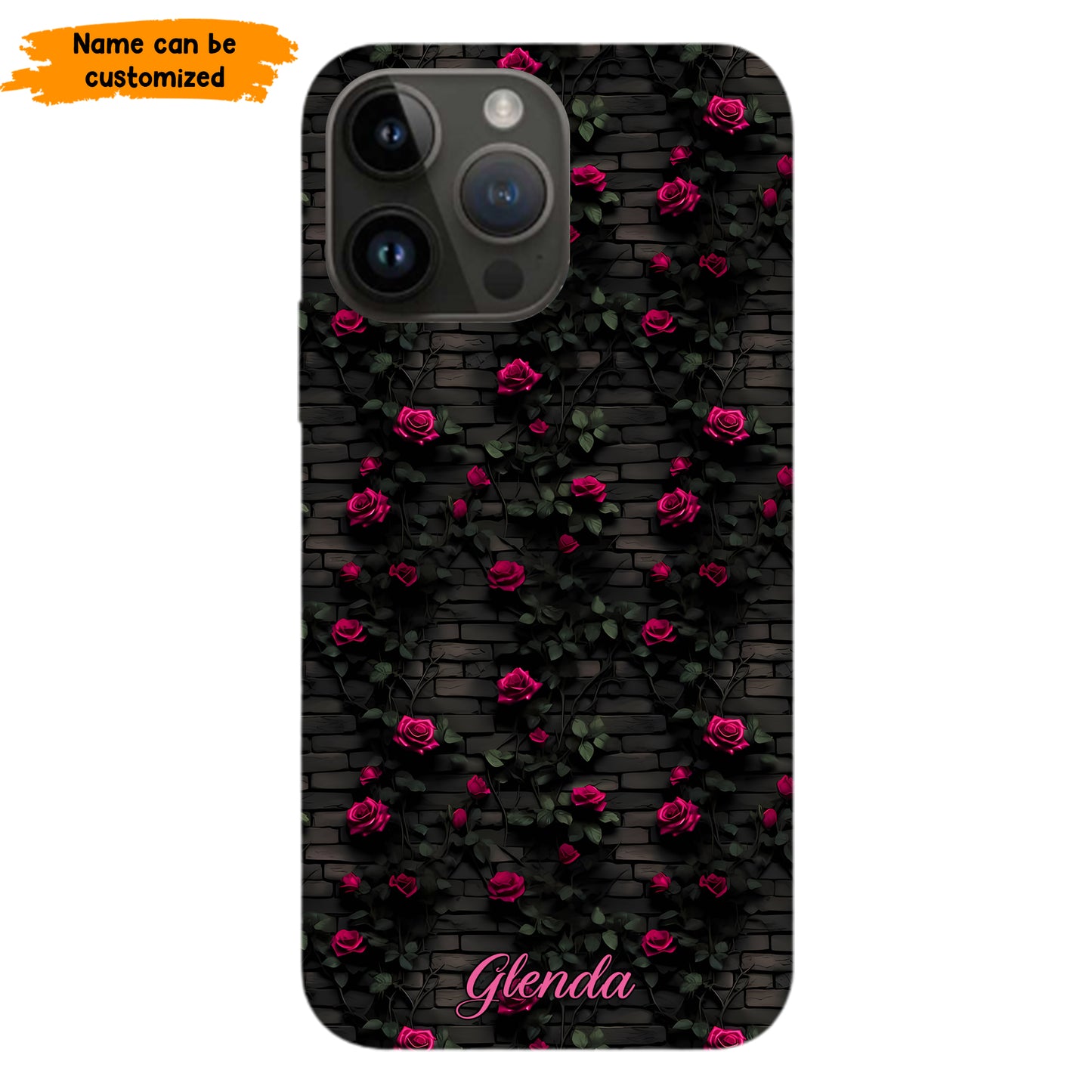 Midnight Rose - Personalized Flower Phone Case