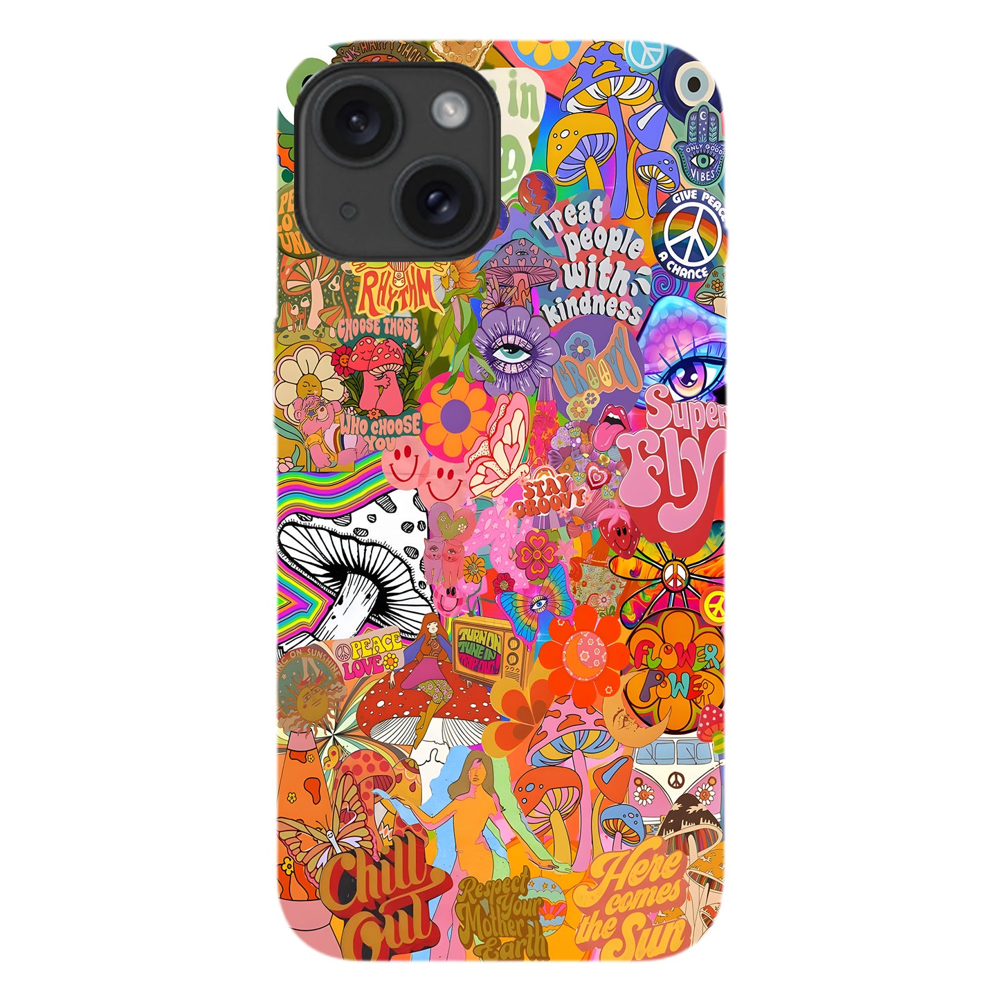 Psychedelic Vibes – 70s Hippie Art Phone Case