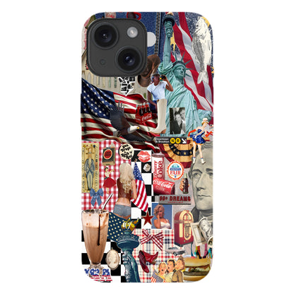 American Dream Collage – Retro Patriotic Phone Case