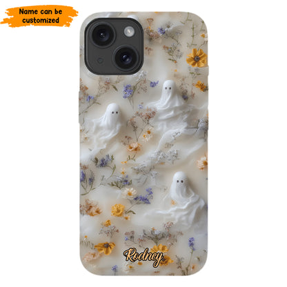 Ghost & Flowers  – Personalized Phone Case