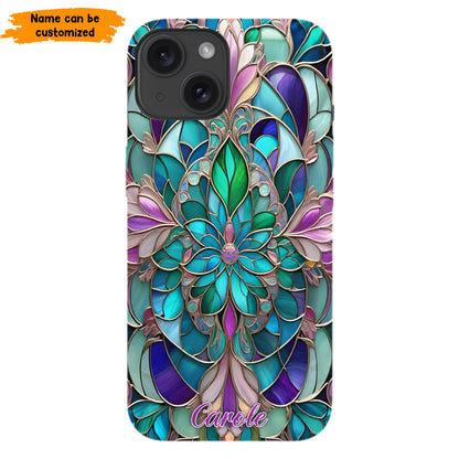 Personalized Stained Glass Mandala Phone Case